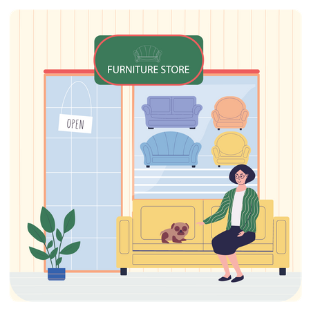 Furniture store  Illustration