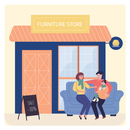 Furniture store sale  Illustration
