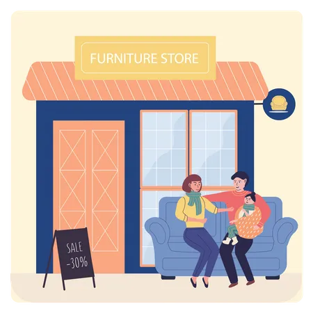 Furniture store sale  Illustration