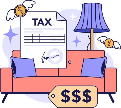 Furniture tax and expenses  Illustration