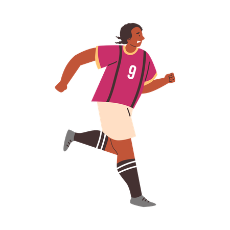 Football-Fußballspieler läuft  Illustration