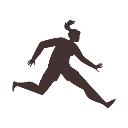 Football Fußballspielerin Sportlerin läuft  Illustration
