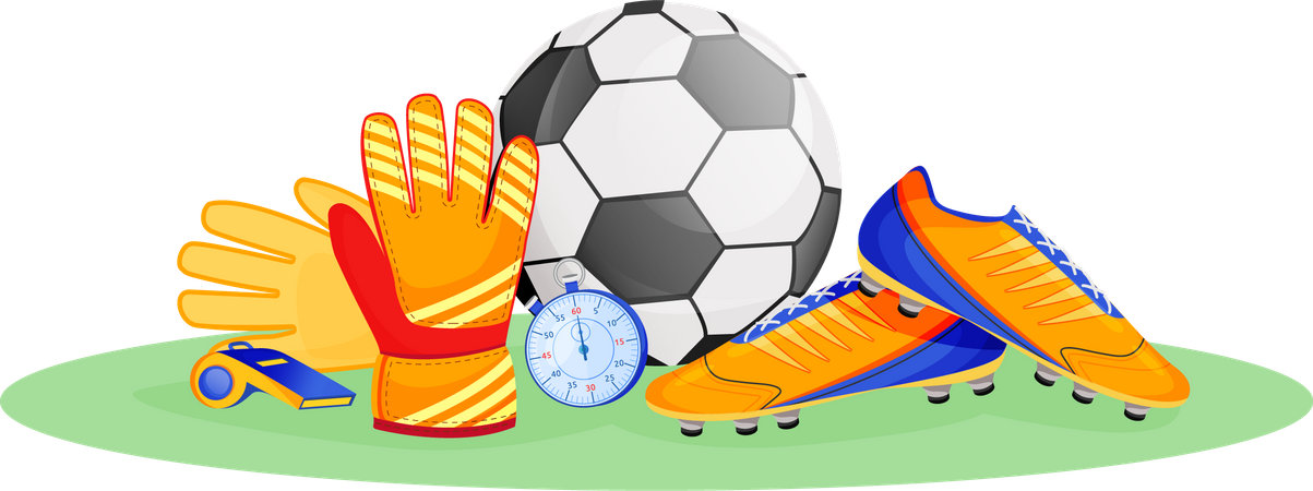 Fußballausrüstung  Illustration