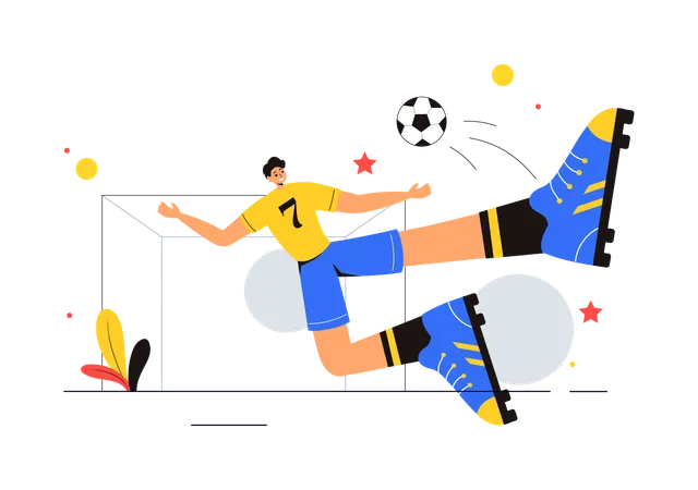 Fußballmeister spielen Spiel  Illustration