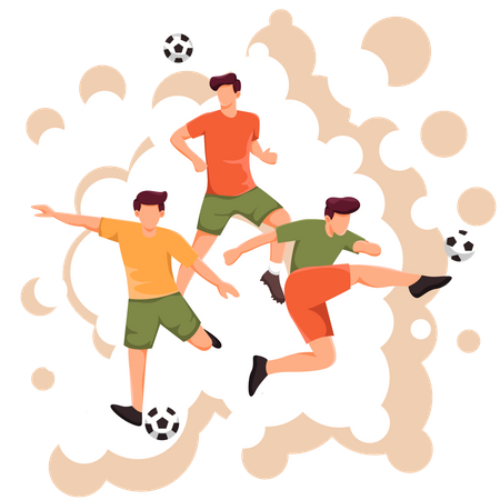 Fußballspiel  Illustration