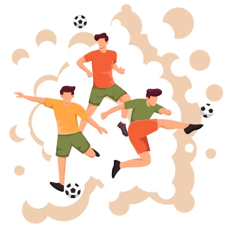 Fußballspiel  Illustration