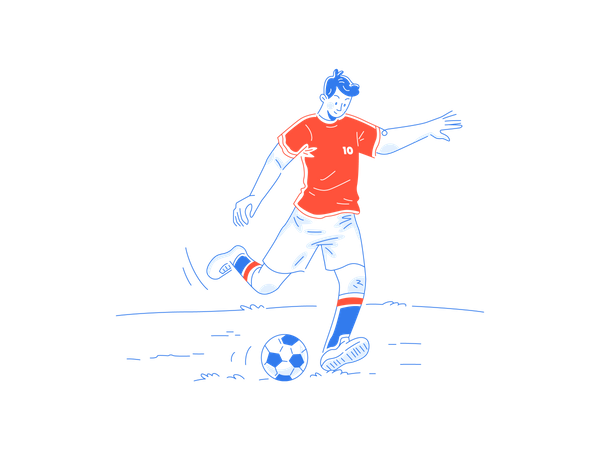 Fußballspieler  Illustration