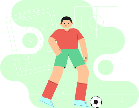 Fußballspieler  Illustration