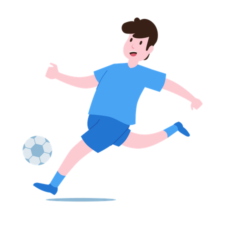 Fußballspieler dribbeln  Illustration