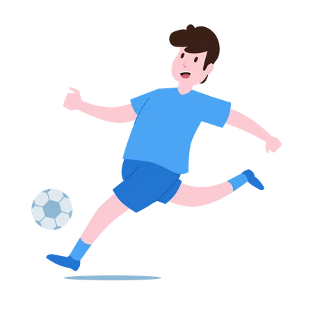 Fußballspieler dribbeln  Illustration