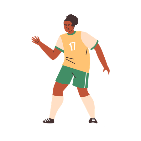 Football-Fußballspieler Mann in Aktion  Illustration