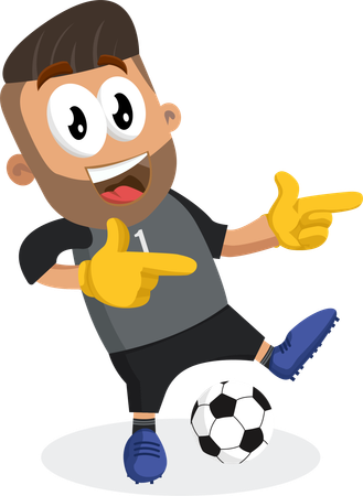 Fußballspieler-Maskottchen „Hi“  Illustration