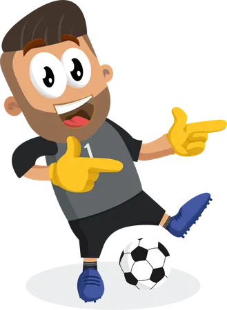 Fußballspieler-Maskottchen „Hi“  Illustration