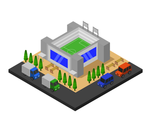 Fußballstadion  Illustration