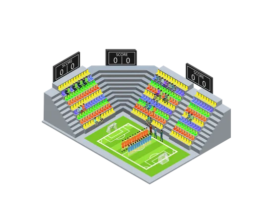 Fußballstadion  Illustration