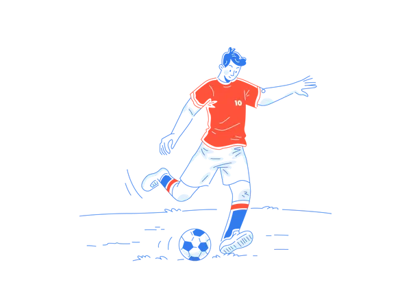 Jugador de fútbol  Ilustración