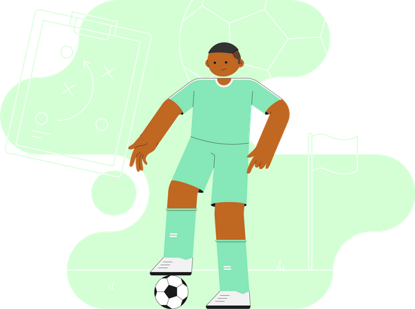 Futbolista experto  Ilustración