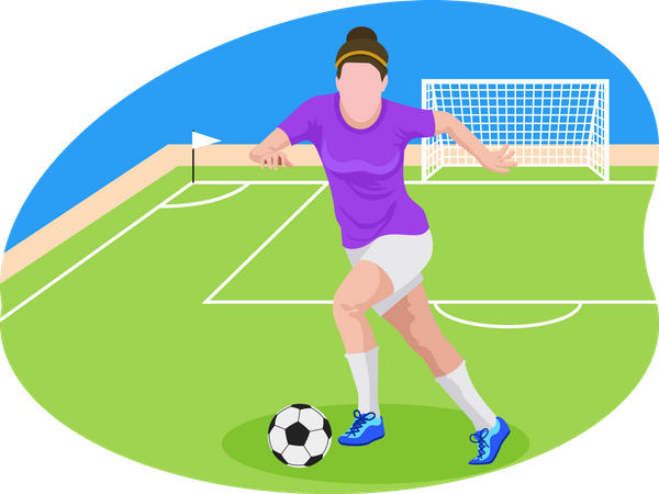 Futbolista femenina  Ilustración