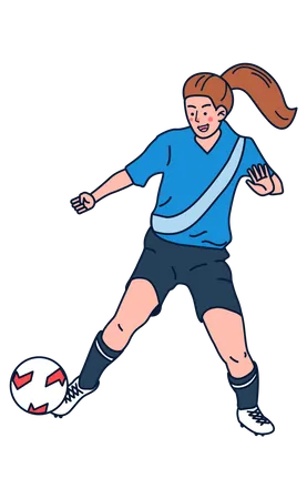 Futbolista femenina  Ilustración