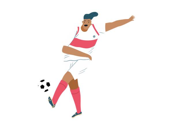 Jugador de fútbol masculino  Ilustración