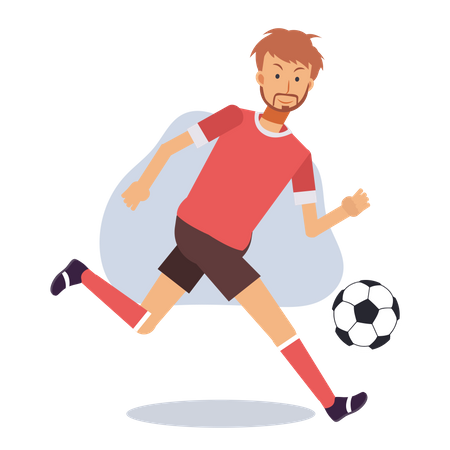 Jugador de fútbol masculino  Ilustración