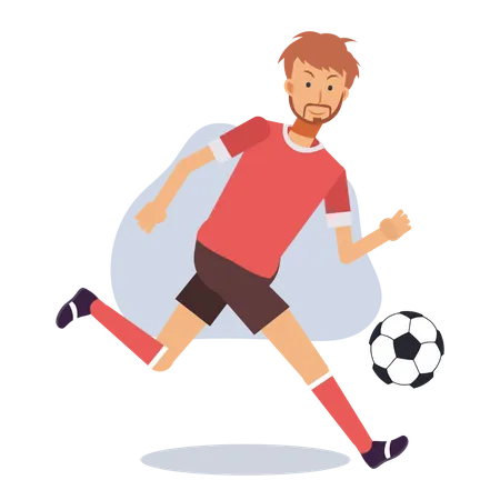 Jugador de fútbol masculino  Ilustración