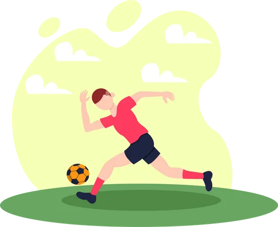 Jugador de fútbol masculino  Ilustración