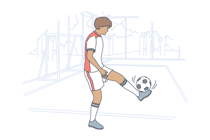 Jugador de fútbol masculino  Ilustración