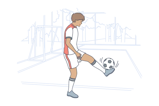 Jugador de fútbol masculino  Ilustración