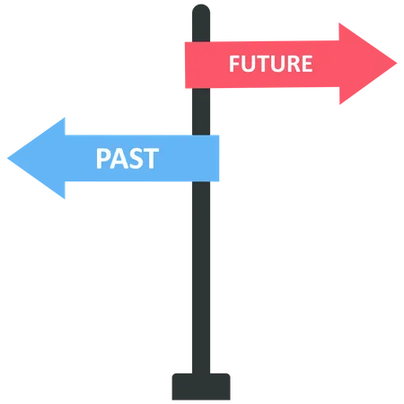 Future and past sign  Illustration