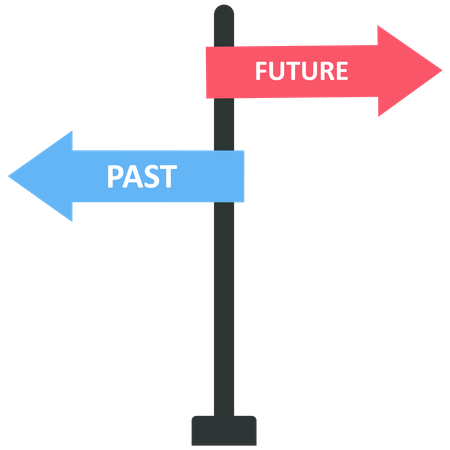 Future and past sign  Illustration