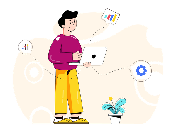 Future market analysis using  AI  Illustration