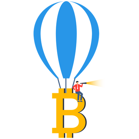 Future of bitcoin and cryptocurrency  Illustration