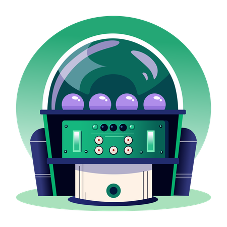 Futuristic time machine  Illustration