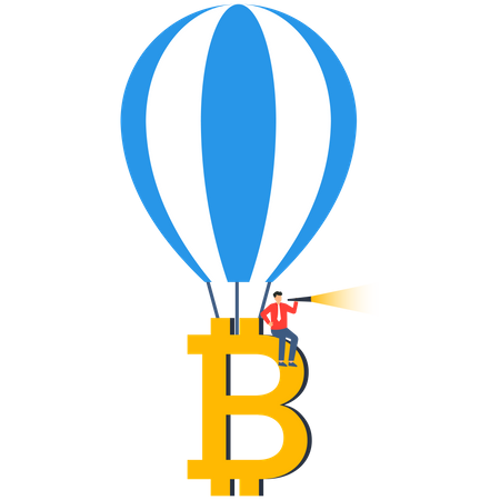 Futuro do bitcoin e da criptomoeda  Ilustração