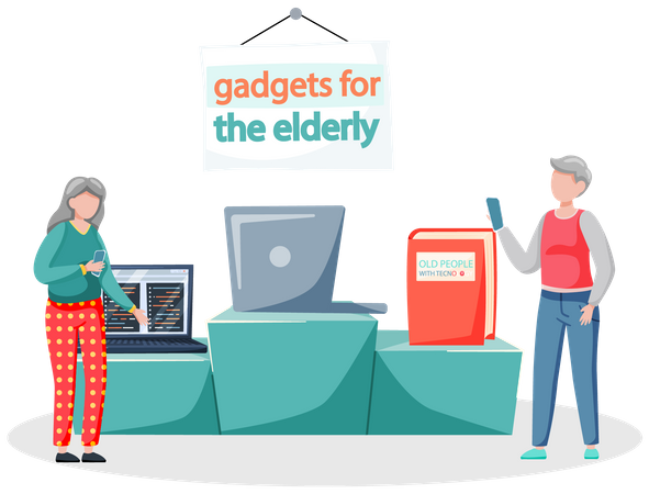 Gadgets pour personnes âgées  Illustration