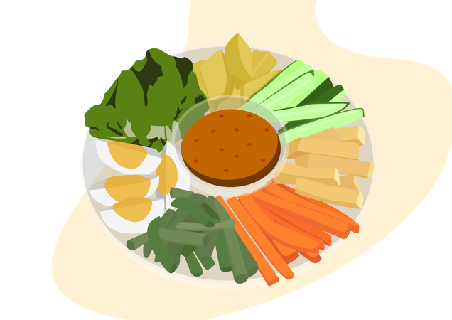 Gado Gado from Indonesia  Illustration