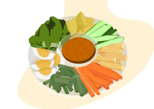 Gado Gado d'Indonésie  Illustration