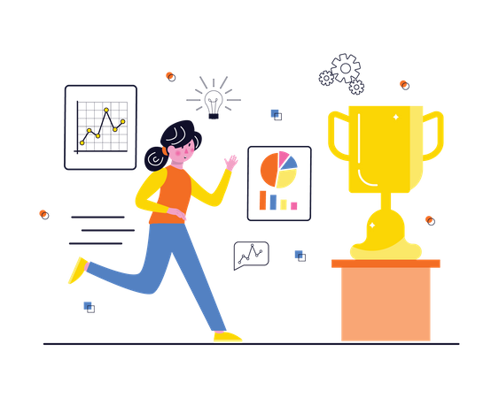 Gagnant d'affaires  Illustration