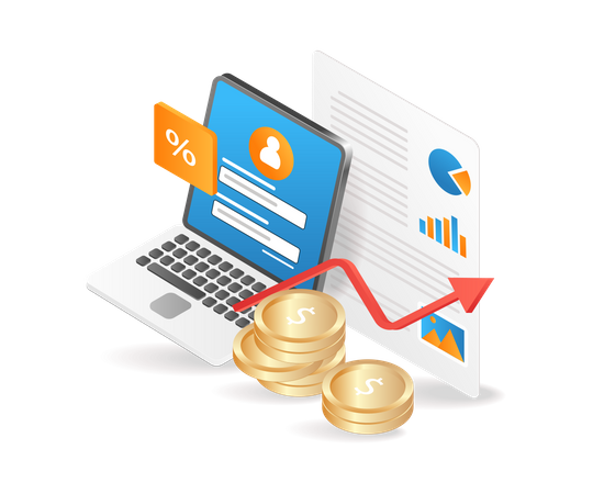 Gagner de l'argent grâce au commerce en ligne  Illustration