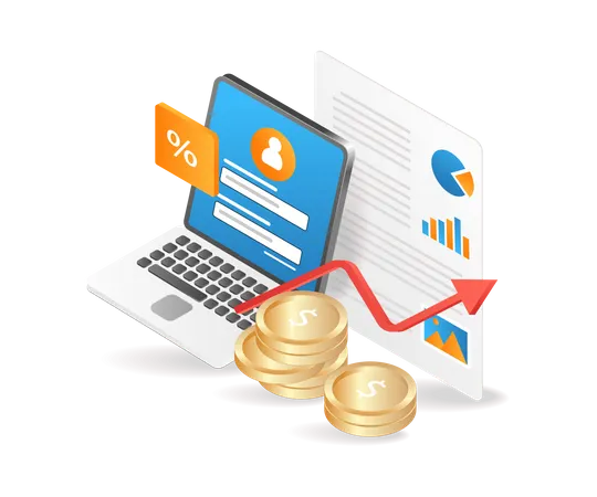 Gagner de l'argent grâce au commerce en ligne  Illustration