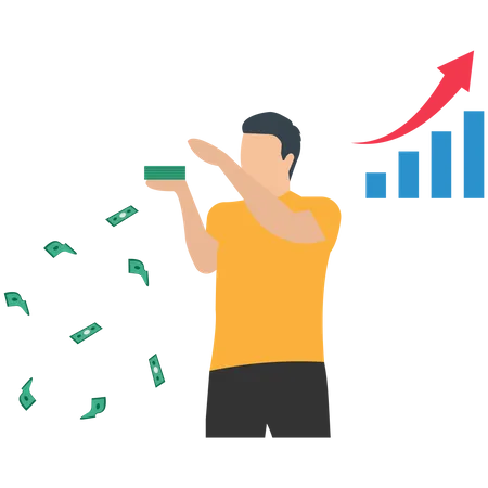Gagnez de l'argent ou réalisez des bénéfices en investissant  Illustration