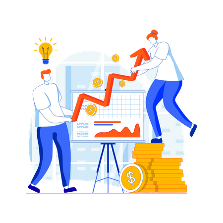 Gagner d'énormes profits et analyser votre activité  Illustration