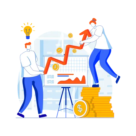 Gagner d'énormes profits et analyser votre activité  Illustration