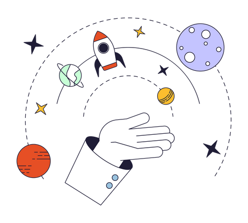 Galaxie à portée de main  Illustration