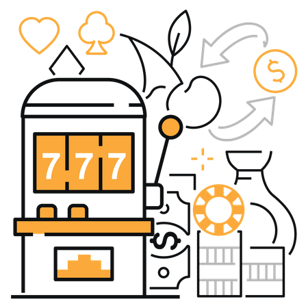 Gambling Machine  Illustration