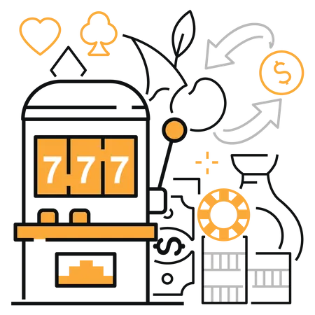 Gambling Machine  Illustration