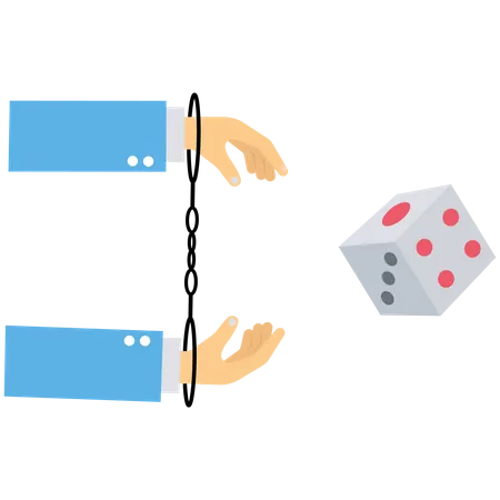 Investment Risk Stock Trader Gambling Uncertainty Gambling Of Losing Money Or Loss From Investment Concept Illustration