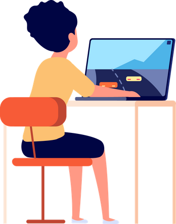 Game addiction  Illustration