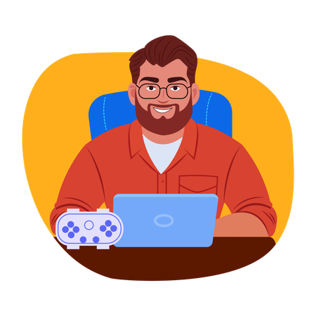 Game Developer  Illustration